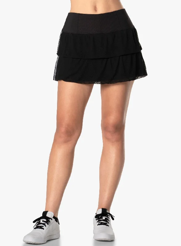 Skirts with decorative buttons Sublime Stripe Mesh Skirt