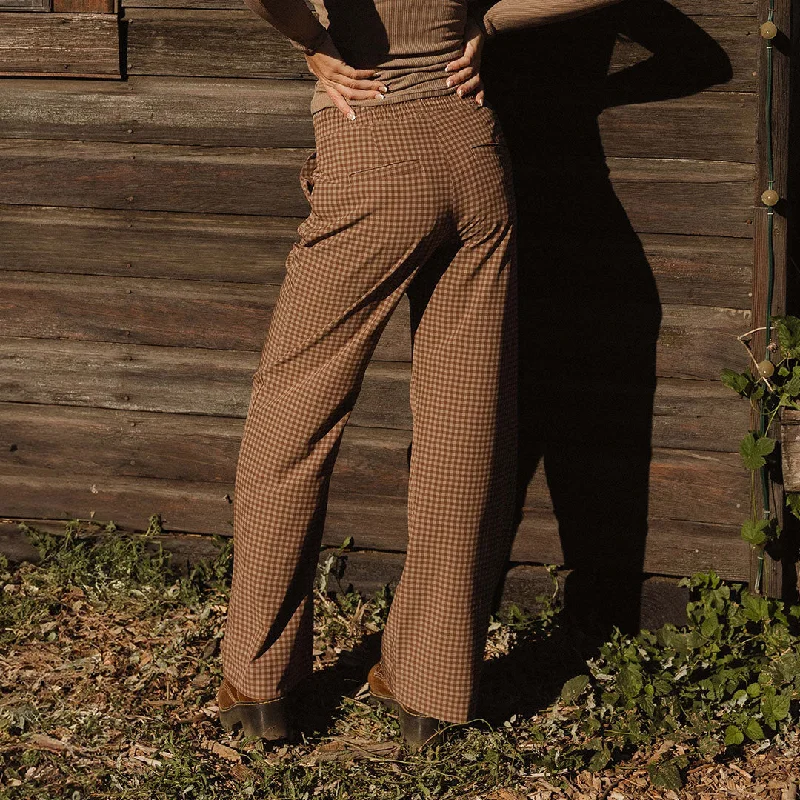 Skirts with a handkerchief hem Audrey Trouser, Cinnamon Check