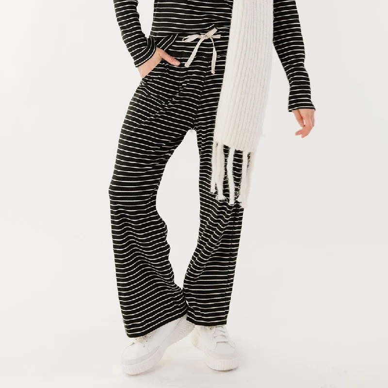 Skirts for a romantic date Lounge Pants, Black and White Stripe