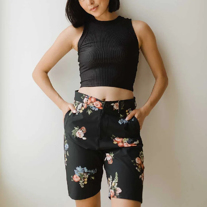 Skirts with adjustable waistbands Rose Black Bermuda Shorts