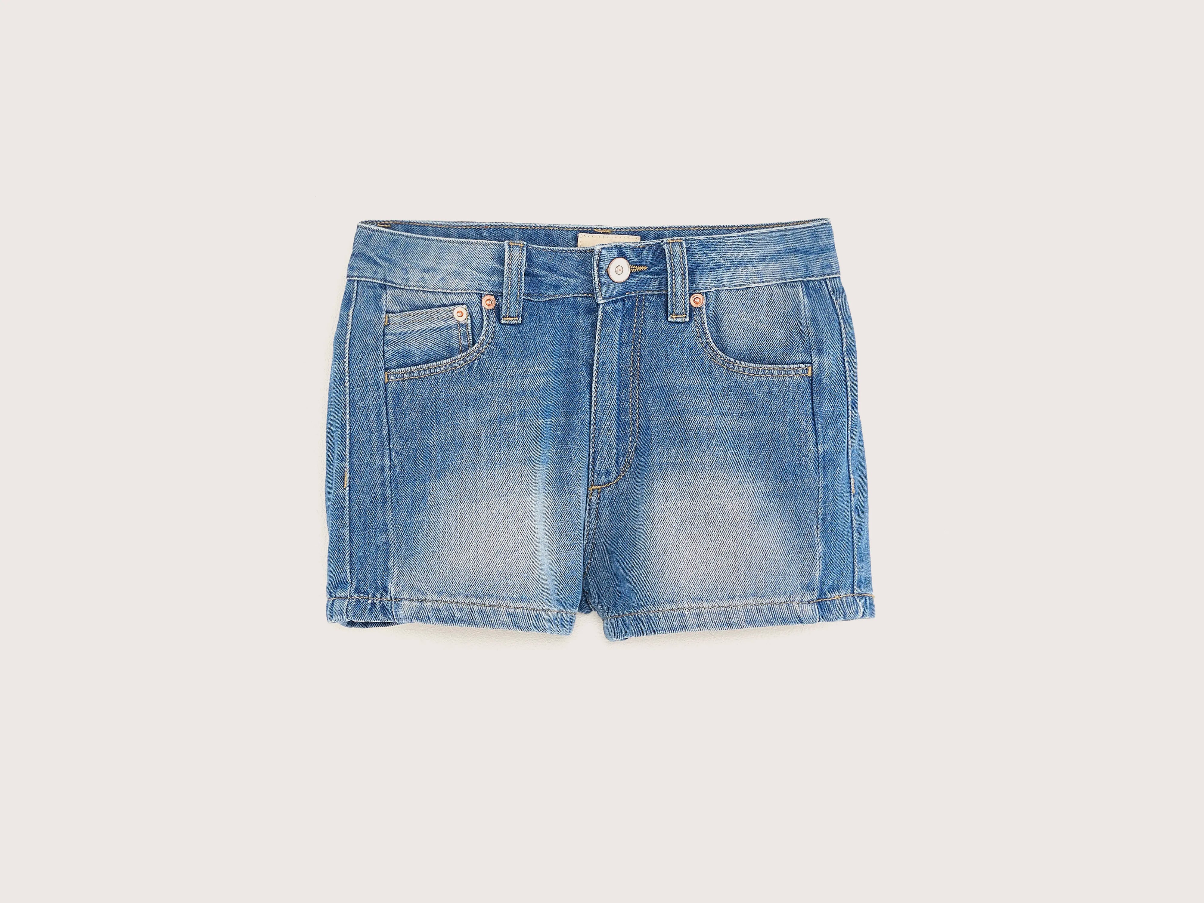 Denim skirts with embroidery Pina denim shorts (251 / G / MD BLUE BLEACH)