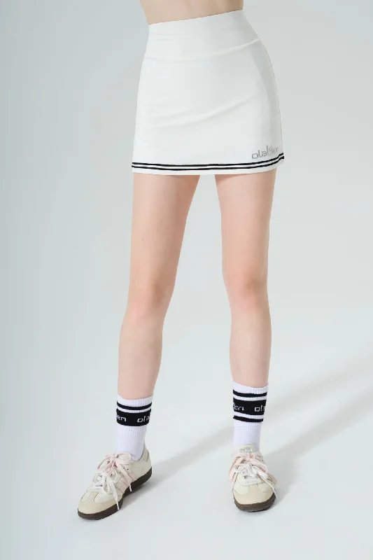 Skirts for a music festival Electric A line Skirt - White