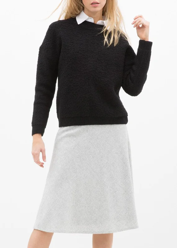 Pencil skirts in plus sizes High Waisted Wool Knit Midi Skirt