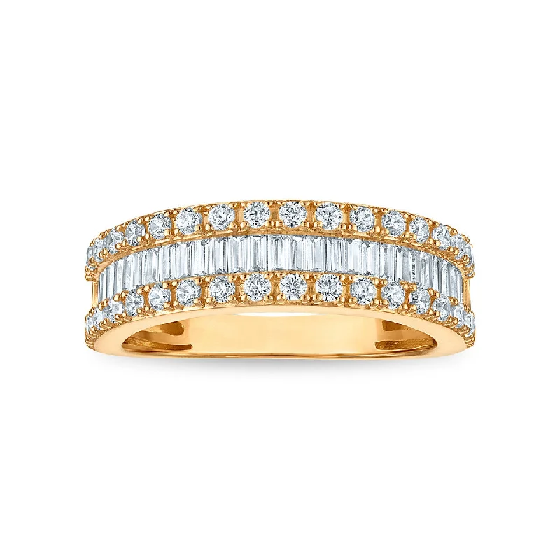 Emerald - Cut Gemstone Wedding Bands in 18K Gold for a Luxurious and Statement - Making PieceEcoLove 1 CTW Lab Grown Diamond Ring in 10KT Yellow Gold