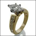 Adjustable Engagement Rings with a Flexible Band and a Princess - Cut Center DiamondEngagement Marquise 1.5 Ct Center Channel Cubic Zirconia Cz Ring