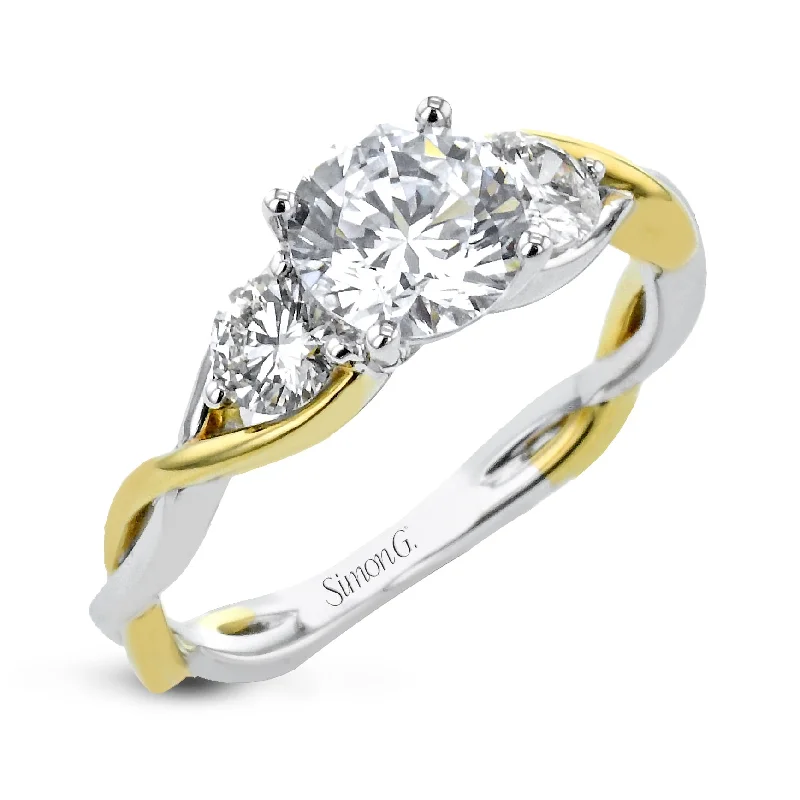 Heart - Shaped Engagement Rings in 14K Pink Gold for a Romantic ProposalRound-Cut Three-Stone Engagement Ring In 18k Gold With Diamonds