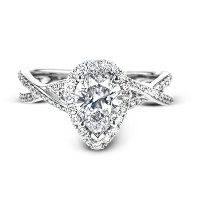 Heart - Shaped Engagement Rings in 14K Pink Gold for a Romantic ProposalPear-Cut Halo Criss-Cross Engagement Ring In 18k Gold With Diamonds