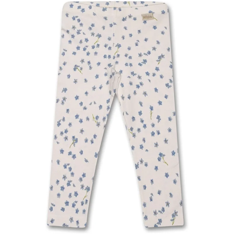Women's Fleece - Lined Tight Trousers in Dark Blue for Warmth in Cold WeatherPetit Piao® Forget Me Not Leggings Printed Women's Fleece - Lined Tight Trousers in Dark Blue for Warmth in Cold WeatherPetit Piao® Forget Me Not Leggings Printed