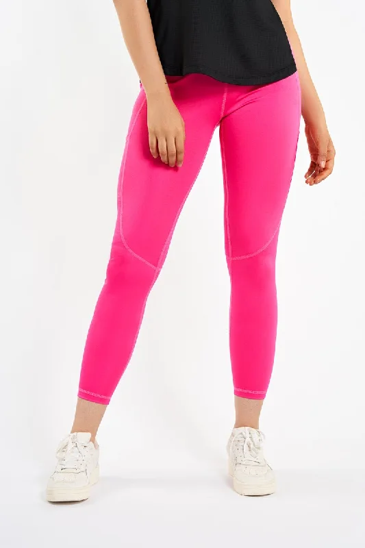 Women's Tight Trousers with Elastic Waistband in Black for Easy and Comfortable WearPink Glo Crucial Basic Leggings Women's Tight Trousers with Elastic Waistband in Black for Easy and Comfortable WearPink Glo Crucial Basic Leggings