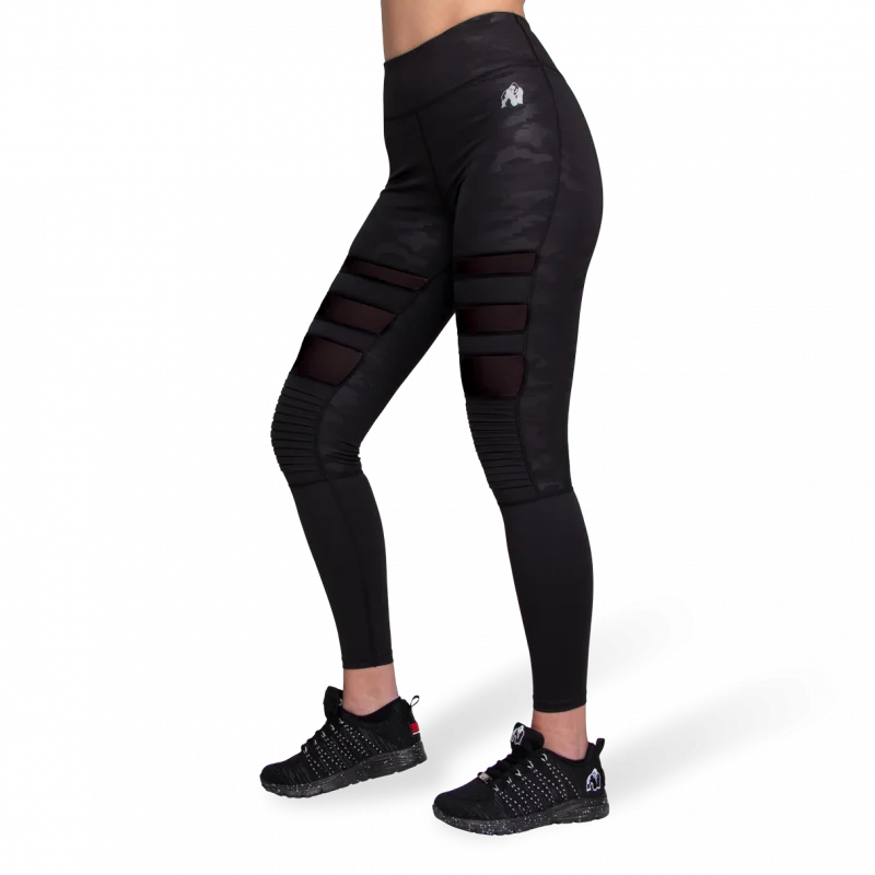 Women's Faux Leather Tight Trousers with Studded Details in Brown for an Edgy StyleSavannah Biker Tights - Black Camo Women's Faux Leather Tight Trousers with Studded Details in Brown for an Edgy StyleSavannah Biker Tights - Black Camo