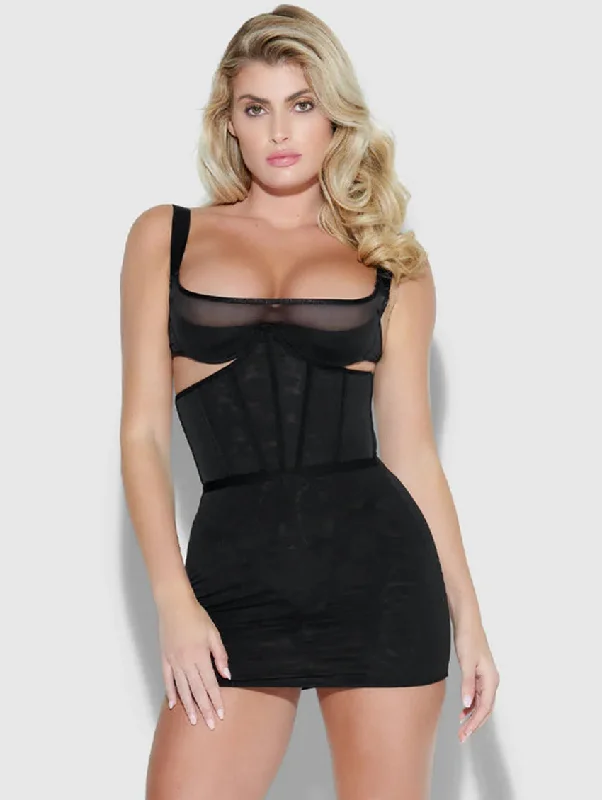 Cropped - length skirt for a trendy and youthful lookFrederick's of Hollywood Raven Open Skirt Cropped - length skirt for a trendy and youthful lookFrederick's of Hollywood Raven Open Skirt
