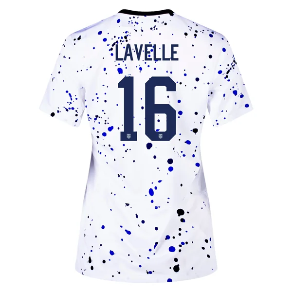 Nike Womens United States Rose Lavelle 4 Star Home Jersey 23/24 w/ 2019 World Cup Champion Patch (White/Loyal Blue) Nike Womens United States Rose Lavelle 4 Star Home Jersey 23/24 w/ 2019 World Cup Champion Patch (White/Loyal Blue)