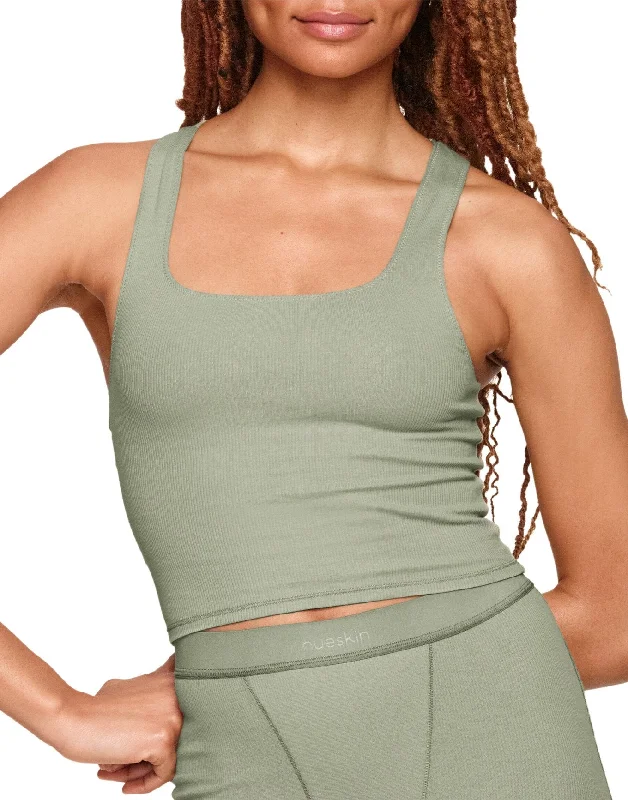 Plus Size Women's Embroidered Tank Tops in Boho StylesNueskin Jody Women's Rib Cotton Cropped Tank Plus Size Women's Embroidered Tank Tops in Boho StylesNueskin Jody Women's Rib Cotton Cropped Tank