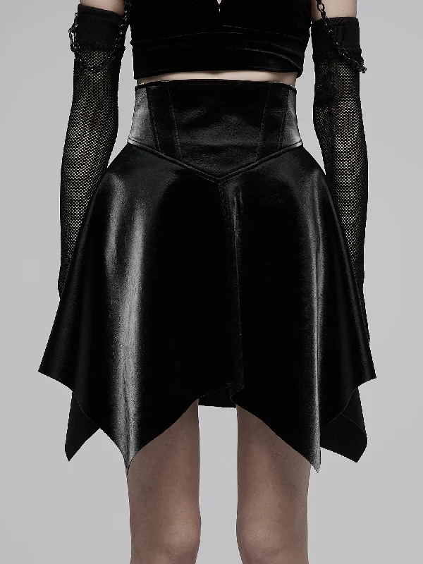 Cropped - length skirt for a trendy and youthful lookZipped Asymmetric Skirt from Punk Rave Cropped - length skirt for a trendy and youthful lookZipped Asymmetric Skirt from Punk Rave