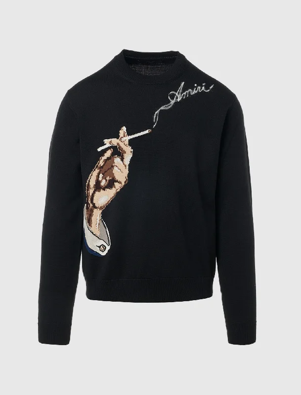 Pocketed Women T Shirt for Added FunctionalitySMOKE CREWNECK
