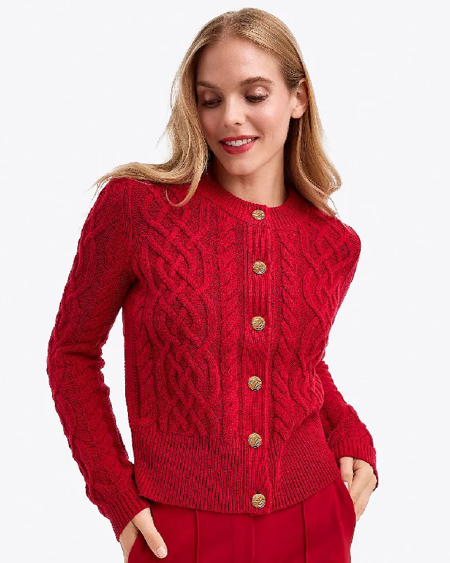 oversized women cardigan for a trendy and cozy lookCable Knit Cardigan
