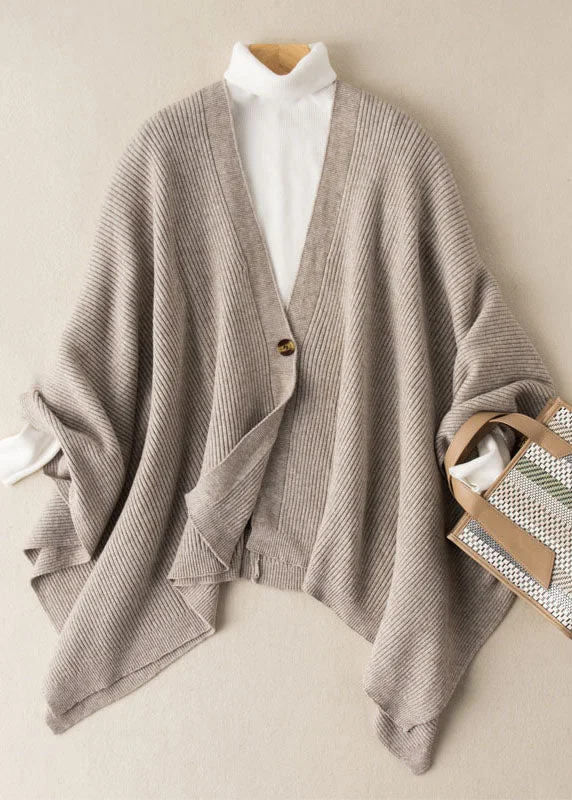 long length women cardigan with side slitsElegant Oatmeal V Neck Button Cotton Knit Sweaters Cardigans Batwing Sleeve long length women cardigan with side slitsElegant Oatmeal V Neck Button Cotton Knit Sweaters Cardigans Batwing Sleeve