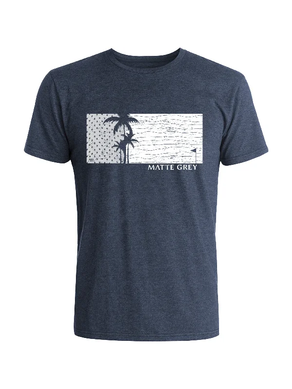 Plus Size Women T Shirt for a Comfortable and Flattering FitFreedom Tee - Navy Heather (Salt/White) Plus Size Women T Shirt for a Comfortable and Flattering FitFreedom Tee - Navy Heather (Salt/White)