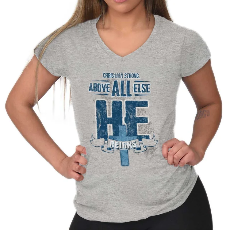 Puff Sleeve Women T Shirt for a Fashion - Forward LookHe Reigns Junior Fit V-Neck T-Shirt Puff Sleeve Women T Shirt for a Fashion - Forward LookHe Reigns Junior Fit V-Neck T-Shirt