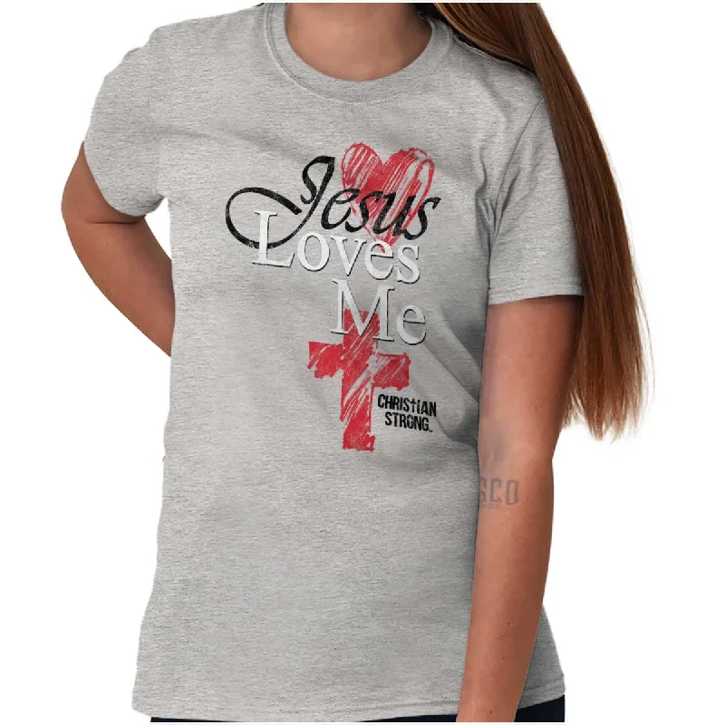 Moisture - Wicking Women T Shirt for Active LifestylesJesus Loves Me T Shirt