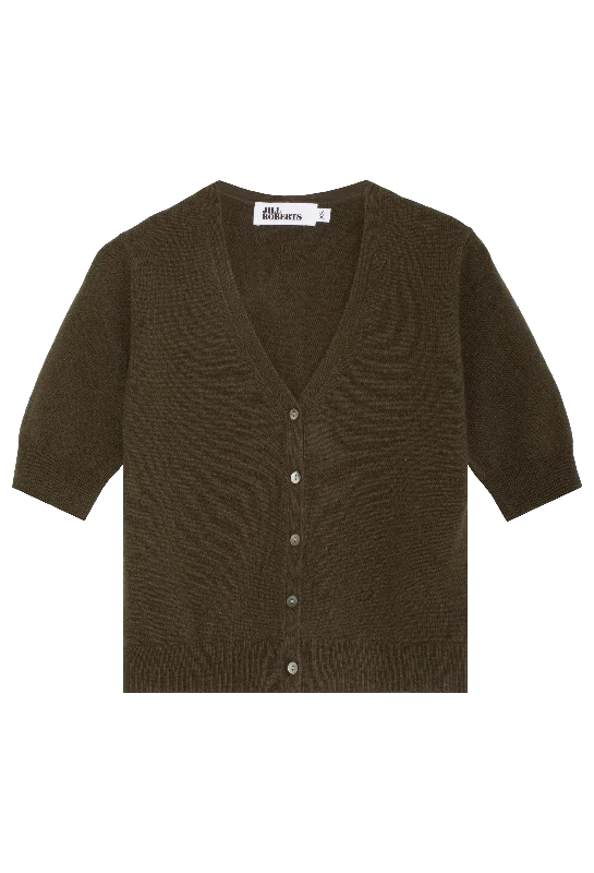 organic cotton women cardigan for an eco - friendly choiceElbow Sleeve V-Neck Cardigan organic cotton women cardigan for an eco - friendly choiceElbow Sleeve V-Neck Cardigan