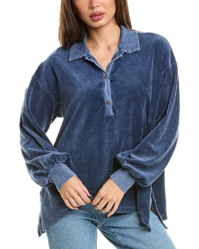 Plus Size Women's Off - Shoulder Ruffled Hem Sweater in Pink for a Feminine and Flirty LookProject Social T Find Me Here Velour Pullover Plus Size Women's Off - Shoulder Ruffled Hem Sweater in Pink for a Feminine and Flirty LookProject Social T Find Me Here Velour Pullover