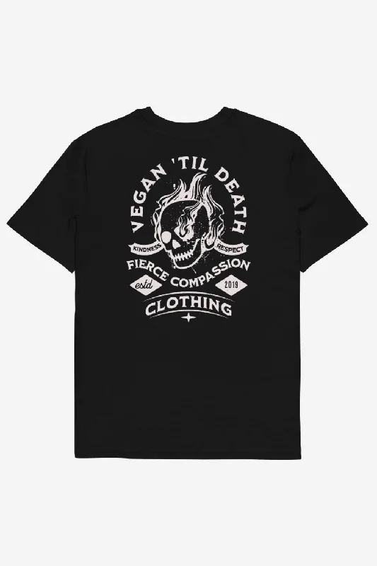 V - Neck Women T Shirt to Enhance the NecklineVegan 'Til De*th Unisex T-Shirt (Back) V - Neck Women T Shirt to Enhance the NecklineVegan 'Til De*th Unisex T-Shirt (Back)