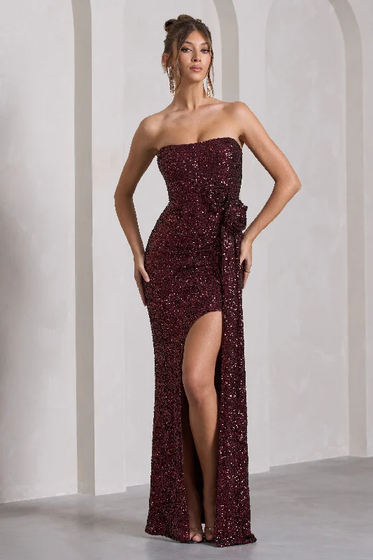 Maxi Women Dress with Floral Print for a Bohemian VibeAlexandria | Burgundy Sequin Corset Maxi Dress With Flowers Maxi Women Dress with Floral Print for a Bohemian VibeAlexandria | Burgundy Sequin Corset Maxi Dress With Flowers