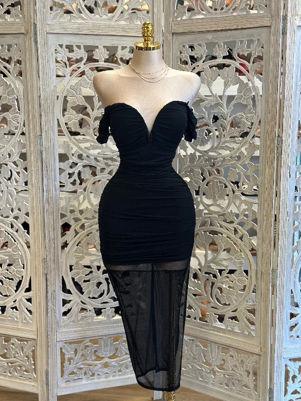 Empire Waist Women Dress to Accentuate the Bust and Conceal the WaistBlack Heart Lined Midi Dress- Stretchy,Estira Empire Waist Women Dress to Accentuate the Bust and Conceal the WaistBlack Heart Lined Midi Dress- Stretchy,Estira
