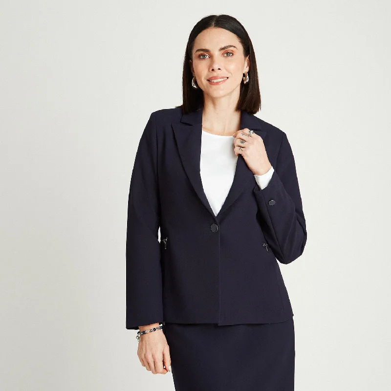 Women's Longline Linen Blazers in Pastel Colors for Summer EventsBlazer Azul Manga Larga Cuello Solapa Women's Longline Linen Blazers in Pastel Colors for Summer EventsBlazer Azul Manga Larga Cuello Solapa