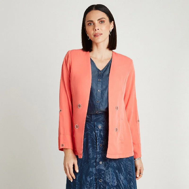 Women's Peplum Blazers in Emerald Green for a Stylish Work AttireBlazer Coral Manga Larga Women's Peplum Blazers in Emerald Green for a Stylish Work AttireBlazer Coral Manga Larga