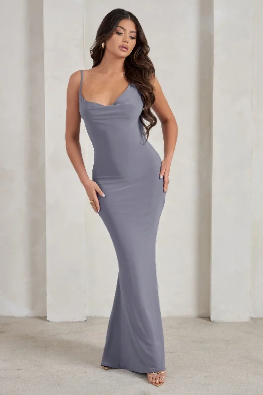 Little Black Women Dress with Sequins for a Glamorous Night OutCorinne | Grey Asymmetric Cowl Neck Backless Maxi Dress Little Black Women Dress with Sequins for a Glamorous Night OutCorinne | Grey Asymmetric Cowl Neck Backless Maxi Dress