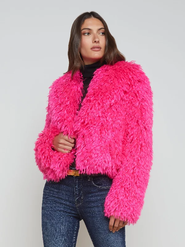Women's Longline Linen Blazers in Pastel Colors for Summer EventsDavy Faux Fur Jacket Women's Longline Linen Blazers in Pastel Colors for Summer EventsDavy Faux Fur Jacket