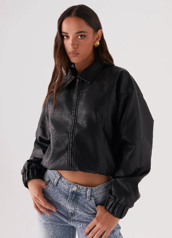 Women's Peplum Blazers in Emerald Green for a Stylish Work AttireHoughton Oversized Bomber Jacket - Black Women's Peplum Blazers in Emerald Green for a Stylish Work AttireHoughton Oversized Bomber Jacket - Black