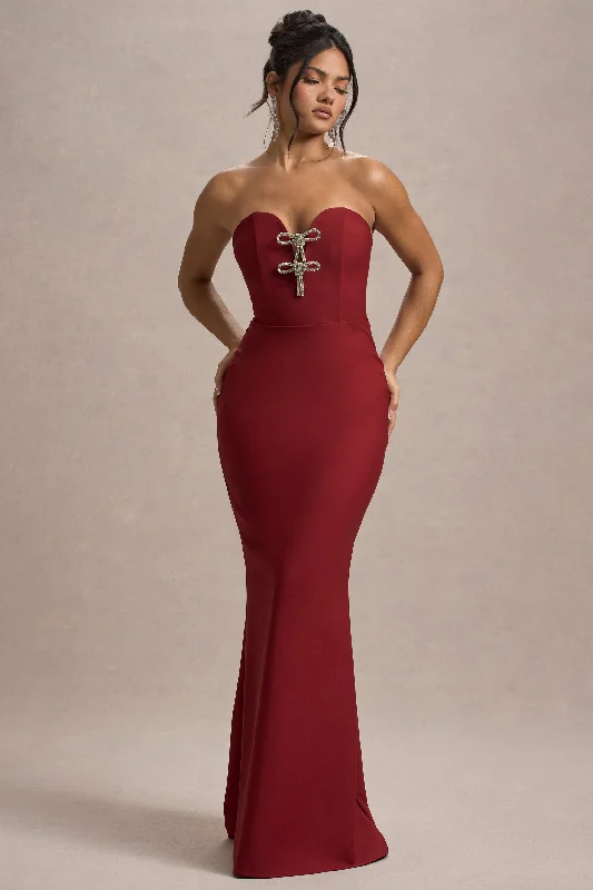 Off - the - Shoulder Women Dress for a Romantic and Feminine LookMolly | Berry Strapless Sweetheart Maxi Dres Off - the - Shoulder Women Dress for a Romantic and Feminine LookMolly | Berry Strapless Sweetheart Maxi Dres