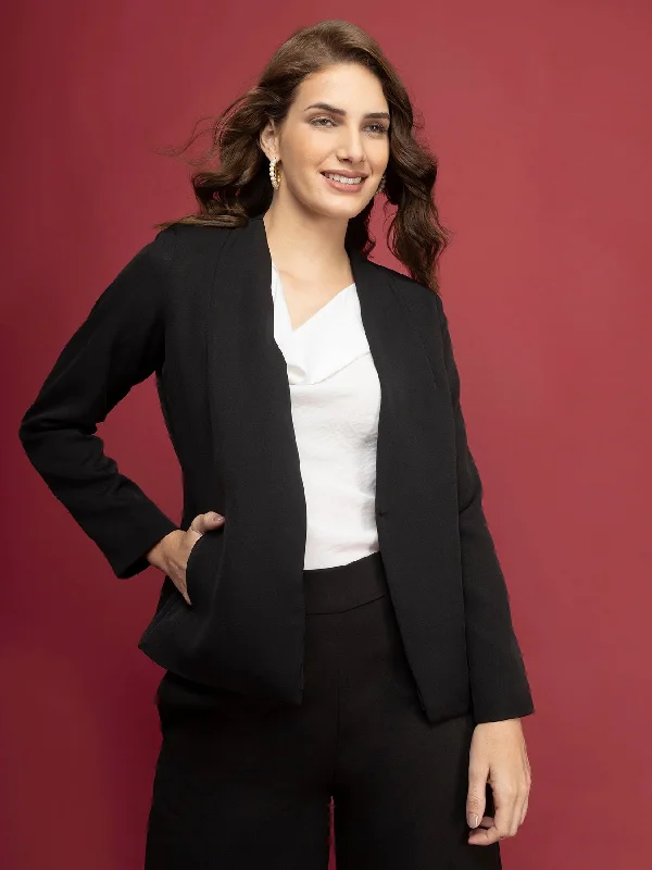 Double - Breasted Women's Leather Blazers in Taupe for an Edgy LookSolid Formal Jacket - Black Double - Breasted Women's Leather Blazers in Taupe for an Edgy LookSolid Formal Jacket - Black