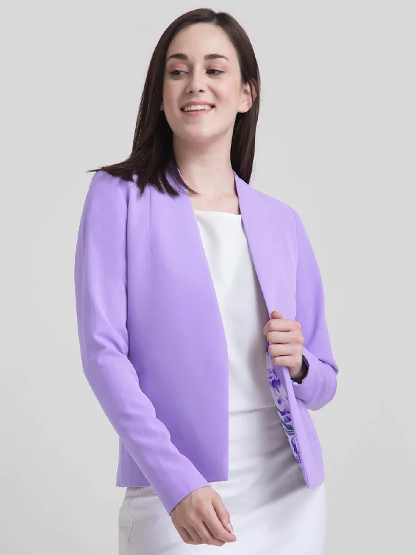 Oversized Women's Checkered Blazers in Black and White for a Trendy StyleStylish Jacket With Hook Closure - Lilac Oversized Women's Checkered Blazers in Black and White for a Trendy StyleStylish Jacket With Hook Closure - Lilac