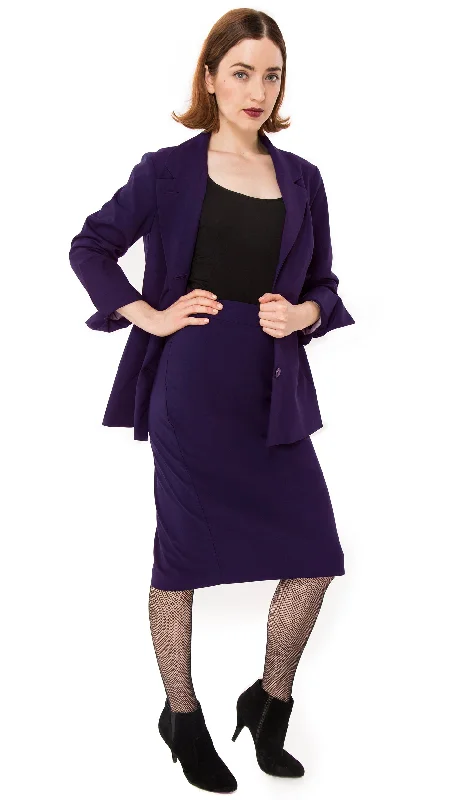 Women's Peplum Blazers in Emerald Green for a Stylish Work AttireJudy Skirt: Amethyst Women's Peplum Blazers in Emerald Green for a Stylish Work AttireJudy Skirt: Amethyst