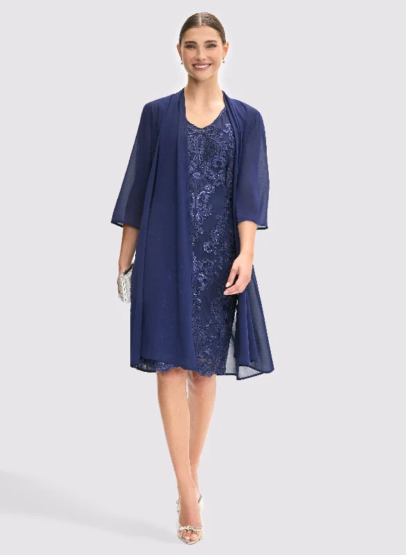 Strapless Women Dress with a Built - in Bra for Comfort and SupportChiffon Jacket & Dress Set Strapless Women Dress with a Built - in Bra for Comfort and SupportChiffon Jacket & Dress Set