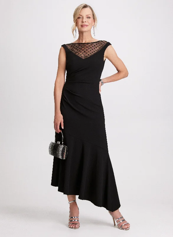 Long - Sleeve Women Dress in Velvet for a Luxurious Winter LookMesh Detail Ruched Waist Dress Long - Sleeve Women Dress in Velvet for a Luxurious Winter LookMesh Detail Ruched Waist Dress