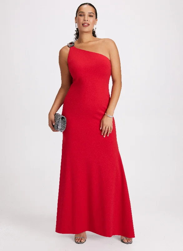 Off - the - Shoulder Women Dress for a Romantic and Feminine LookOne-Shoulder Crepe Dress Off - the - Shoulder Women Dress for a Romantic and Feminine LookOne-Shoulder Crepe Dress