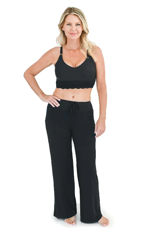 Shirred - hem peach - colored lounge pants for a feminine and soft lookWomen's Lounge Pants
