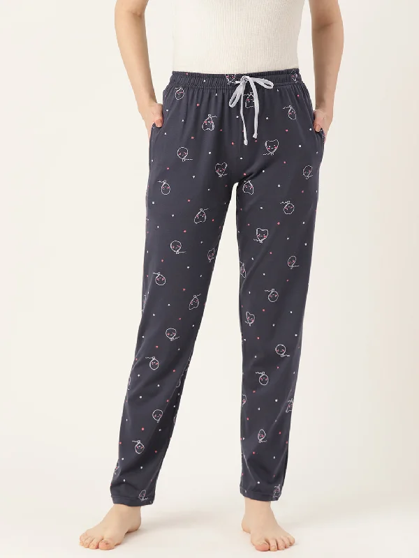 Plus - size high - waisted plaid lounge pants for plus - size womenWomen's Printed Cotton Navy Blue Lounge Pants | LDLW-2326-1 | Plus - size high - waisted plaid lounge pants for plus - size womenWomen's Printed Cotton Navy Blue Lounge Pants | LDLW-2326-1 |