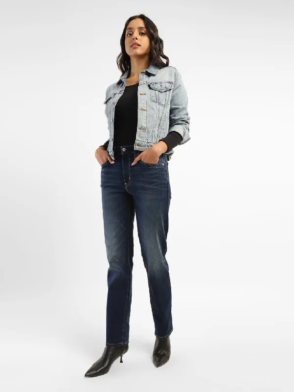 Dark - wash women jeans for a sophisticated and slimming effectWomen's High Rise 724 Straight Fit Jeans Dark - wash women jeans for a sophisticated and slimming effectWomen's High Rise 724 Straight Fit Jeans