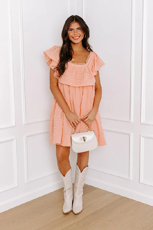Strapless Women Dress with a Built - in Bra for Comfort and SupportCoastal Effect Shift Dress In Peach Strapless Women Dress with a Built - in Bra for Comfort and SupportCoastal Effect Shift Dress In Peach