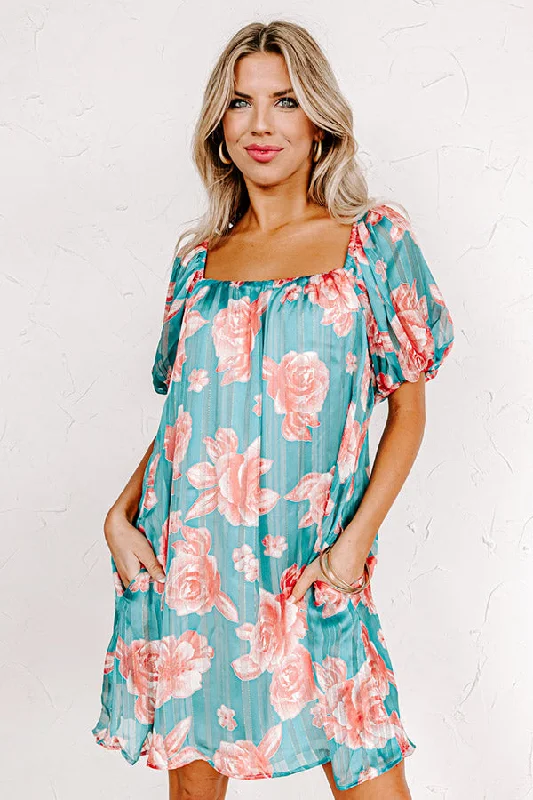 Sheath Women Dress with a Tailored Fit for a Professional LookCreate Your Dream Life Floral Shift Dress In Turquoise Sheath Women Dress with a Tailored Fit for a Professional LookCreate Your Dream Life Floral Shift Dress In Turquoise