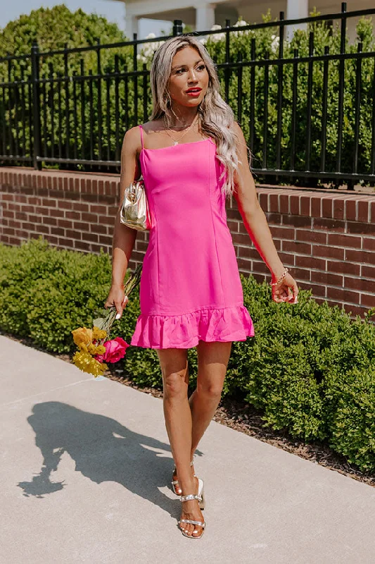 Empire Waist Women Dress to Accentuate the Bust and Conceal the WaistPractice Makes Pretty Dress In Hot Pink Empire Waist Women Dress to Accentuate the Bust and Conceal the WaistPractice Makes Pretty Dress In Hot Pink