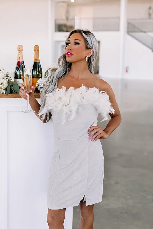 Strapless Women Dress with a Built - in Bra for Comfort and SupportReason To Party Dress In Champagne Strapless Women Dress with a Built - in Bra for Comfort and SupportReason To Party Dress In Champagne