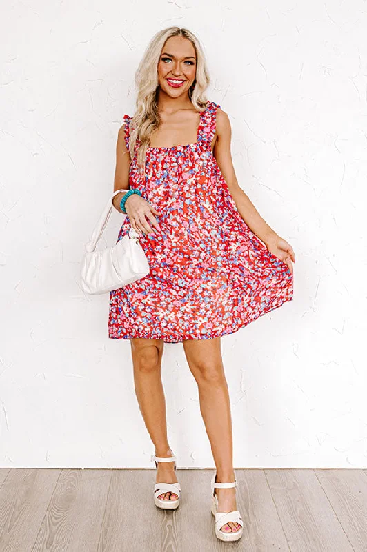 Mini Women Dress with a Short Hem for a Young and Trendy StyleStick Around Floral Shift Dress Mini Women Dress with a Short Hem for a Young and Trendy StyleStick Around Floral Shift Dress