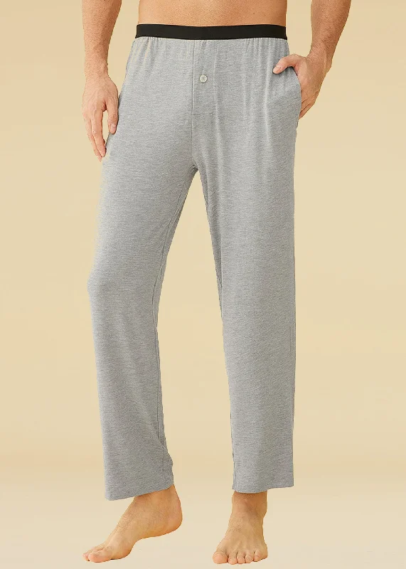 Smocked - cuffed plum - colored lounge pants for a charming and cozy lookMen's Bamboo Viscose Pajama Bottoms Lounge Pants with Pockets Smocked - cuffed plum - colored lounge pants for a charming and cozy lookMen's Bamboo Viscose Pajama Bottoms Lounge Pants with Pockets